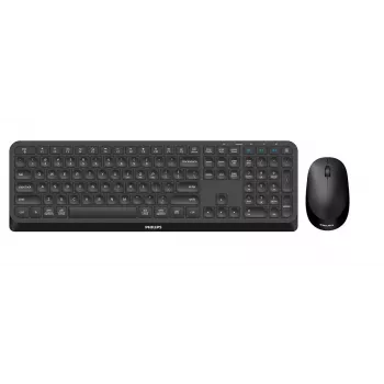 Philips 4000 series SPT6407B/31 keyboard Mouse included Universal RF Wireless + Bluetooth QWERTY English Black