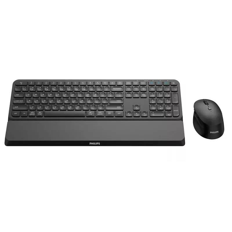 Philips 6000 series SPT6607B/31 keyboard Mouse included Universal RF Wireless + Bluetooth Black
