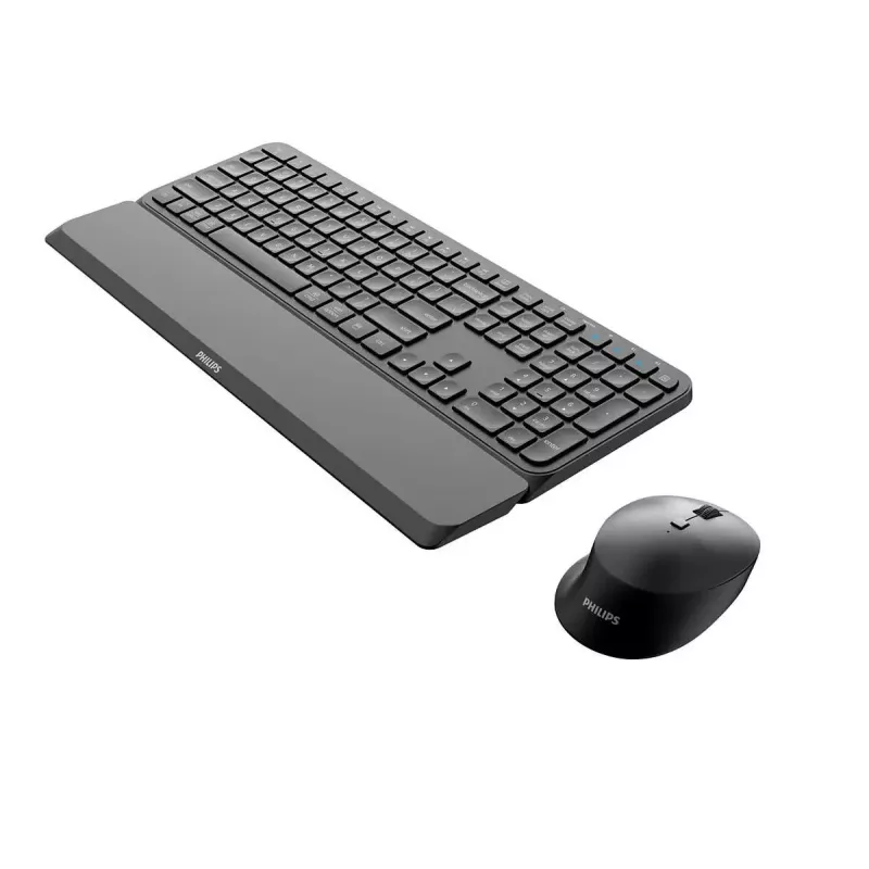 Philips 6000 series SPT6607B/31 keyboard Mouse included Universal RF Wireless + Bluetooth Black