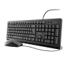 Trust Primo keyboard Mouse included Universal USB AZERTY Belgian Black