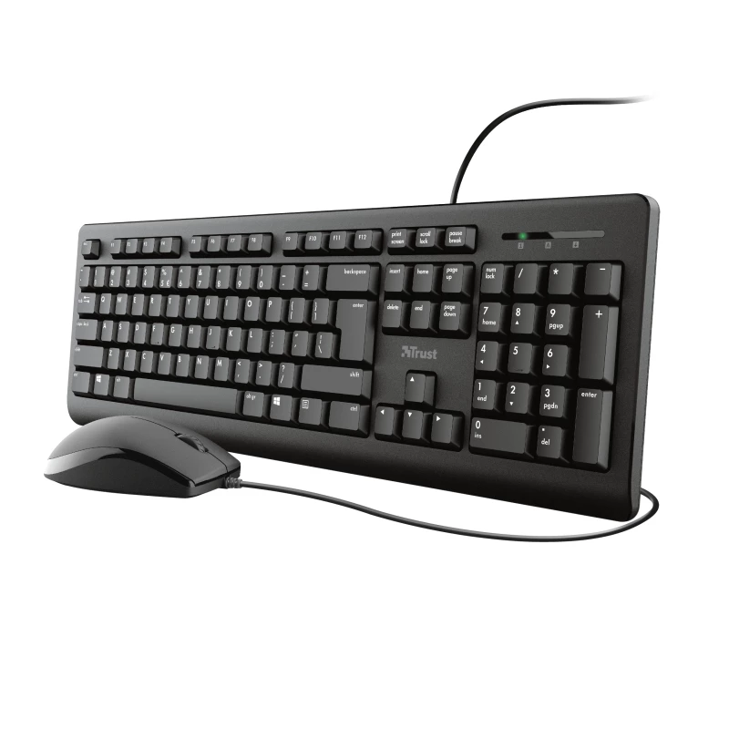 Trust Primo keyboard Mouse included Universal USB AZERTY Belgian Black