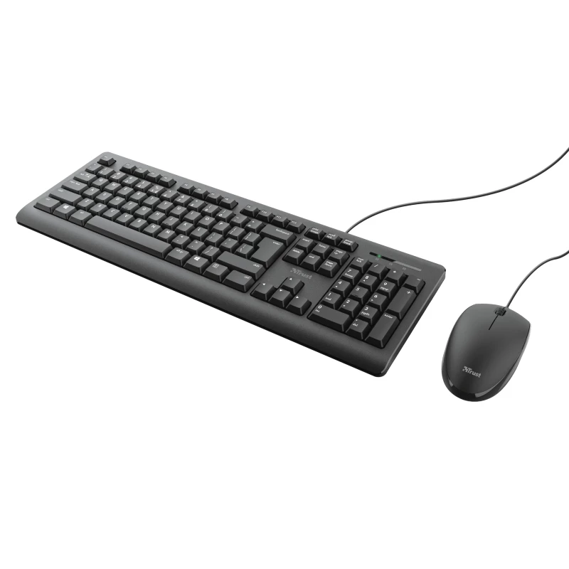 Trust Primo keyboard Mouse included Universal USB AZERTY Belgian Black