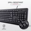 Trust Primo keyboard Mouse included Universal USB AZERTY Belgian Black