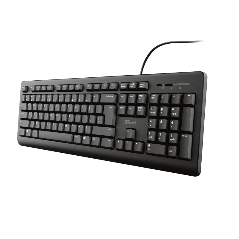 Trust Primo keyboard Universal USB AZERTY Belgian Black