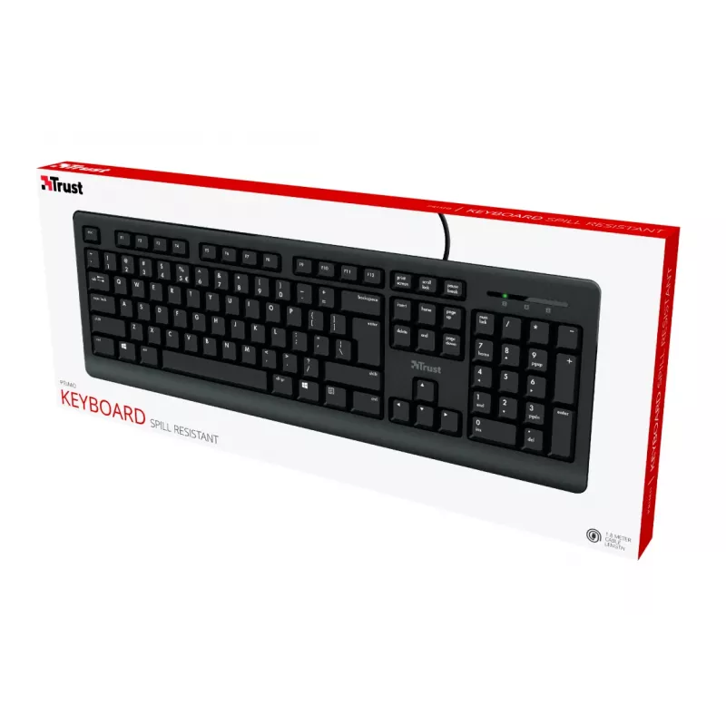 Trust Primo keyboard Universal USB AZERTY Belgian Black