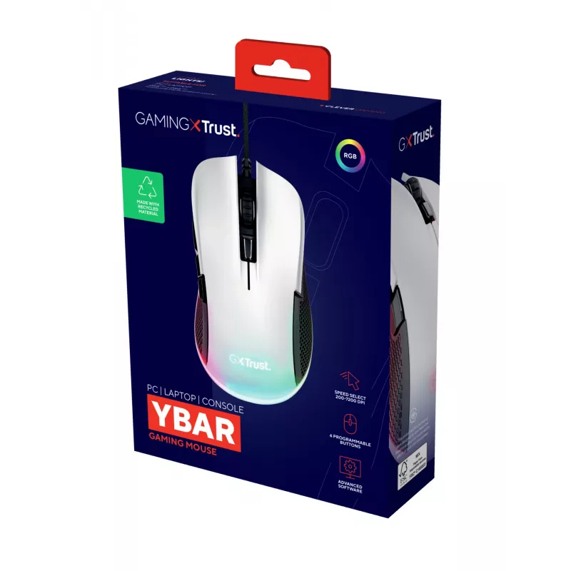 Trust GXT 922 Ybar mouse Gaming Right-hand USB Type-A Optical 7200 DPI