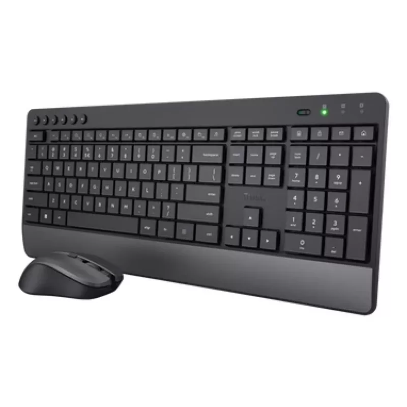 Trust TKM-450 Comfort Wireless Keyboard & Mouse Set, Full-size (100%), Wireless, RF Wireless, QWERTY, Black, Mouse included