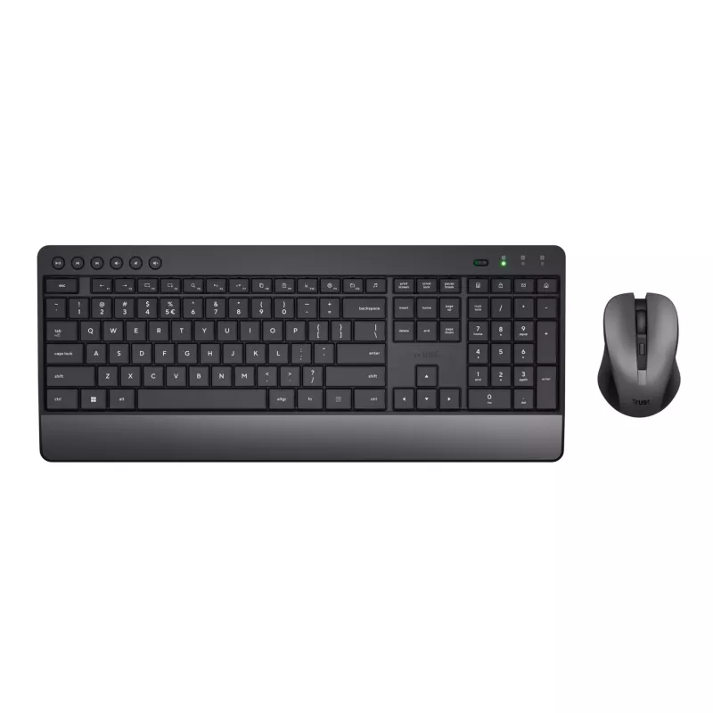 Trust Trezo keyboard Mouse included Office RF Wireless AZERTY Belgian Black