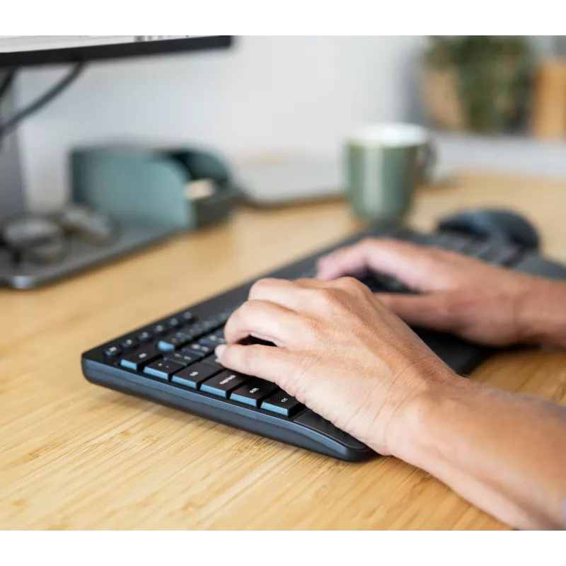 Trust Trezo keyboard Mouse included Office RF Wireless AZERTY Belgian Black