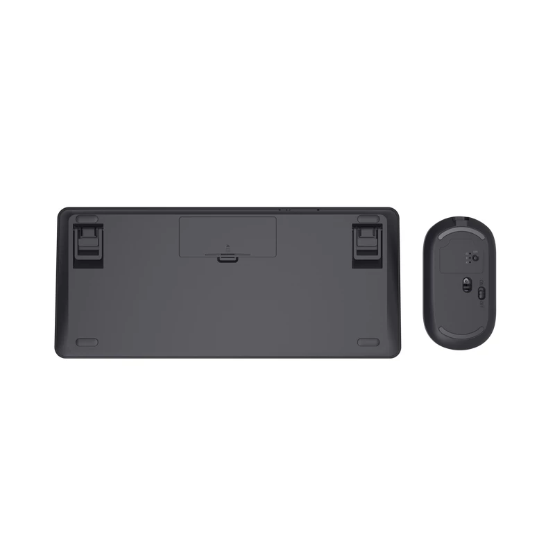 Trust Lyra keyboard Mouse included Office RF Wireless + Bluetooth AZERTY Belgian Black