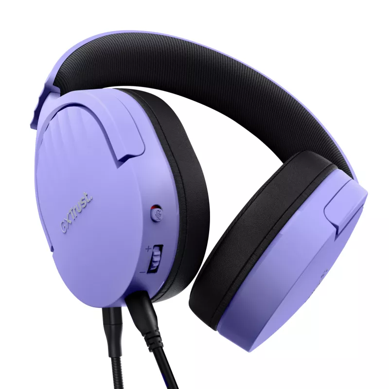 Trust GXT 489P FAYZO Headset Wired Head-band Gaming Black, Purple