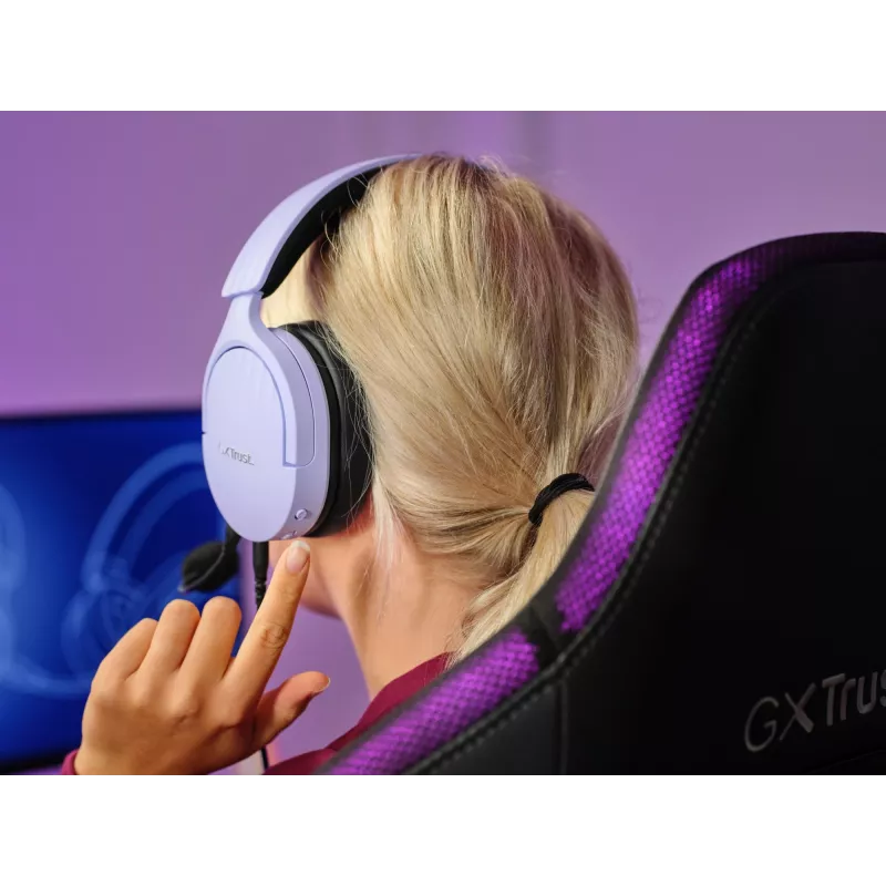 Trust GXT 489P FAYZO Headset Wired Head-band Gaming Black, Purple
