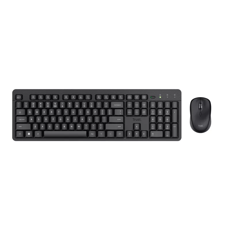 Trust Ody II keyboard Mouse included Office RF Wireless AZERTY Belgian Black