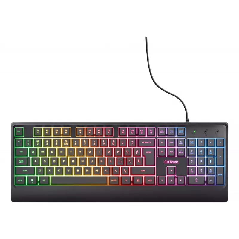 Trust GXT 792 Quadrox keyboard Mouse included Gaming USB QWERTY Belgian Black