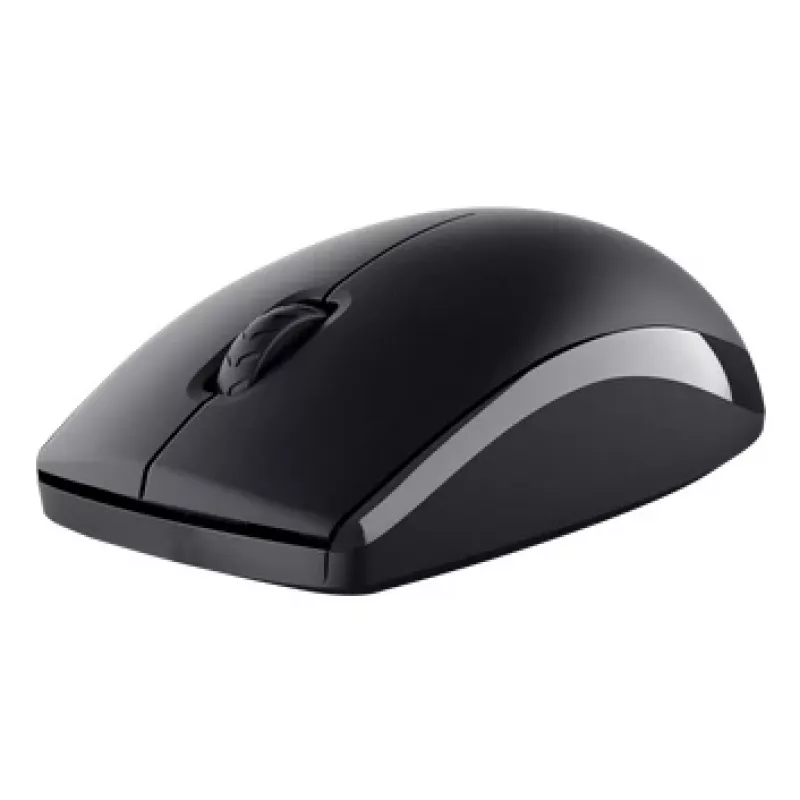 Wireless keyboard and mouse set TRUST Primo – full-size QWERTY membrane keyboard, RF wireless, black, includes mouse