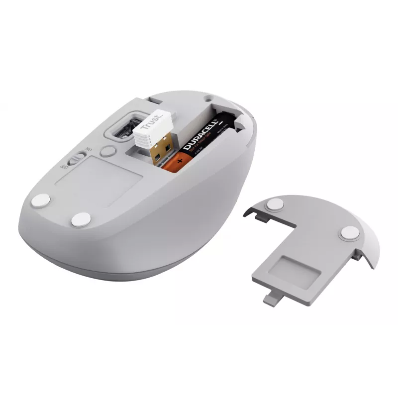 Trust Yvi+ mouse Universal Ambidextrous RF Wireless + Bluetooth Optical 1600 DPI