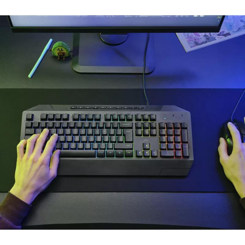 Trust GXT 836 Evocx keyboard Gaming USB AZERTY Belgian Black