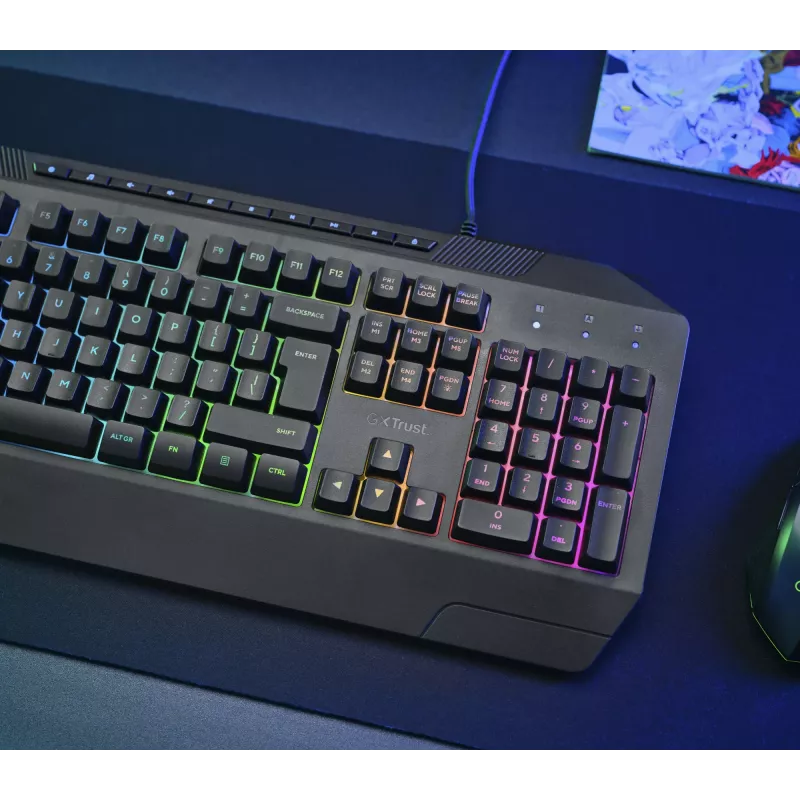 Trust GXT 836 Evocx keyboard Gaming USB AZERTY Belgian Black