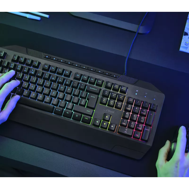 Trust GXT 836 Evocx keyboard Gaming USB AZERTY Belgian Black