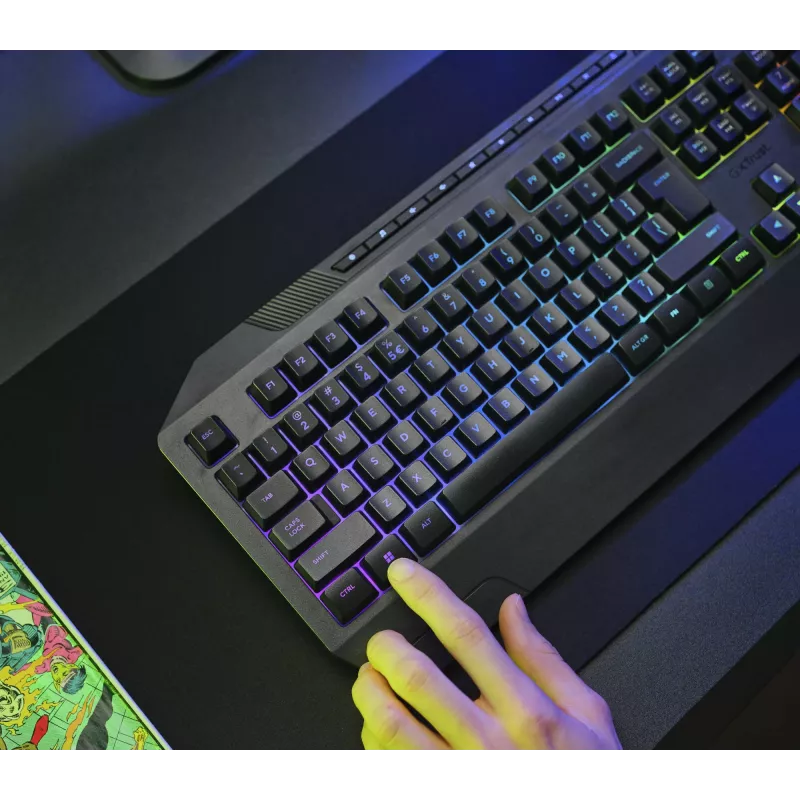 Trust GXT 836 Evocx keyboard Gaming USB AZERTY Belgian Black