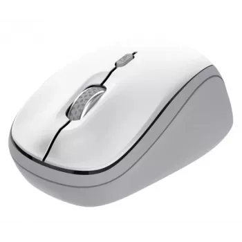 Wireless Optical Mouse TRUST Yvi+ — Ambidextrous, RF Wireless, 1600 DPI, 4 Buttons, White