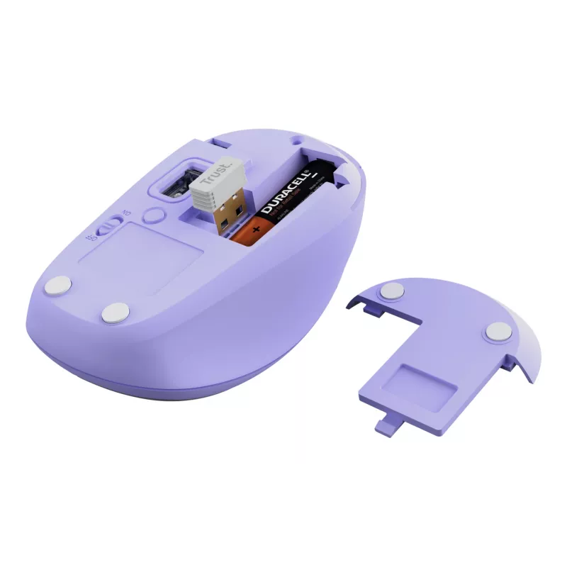 Trust Yvi+ mouse Universal Ambidextrous RF Wireless + Bluetooth Optical 1600 DPI