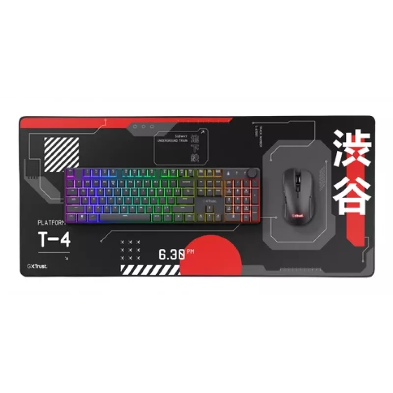 Gaming mouse pad TRUST GXT 759 XXL — 900×400 mm, PET, black/red