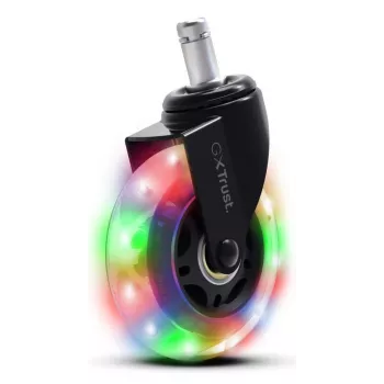 Gaming chair caster wheels TRUST GXT 701 LED gel wheels for swivel chairs, set of 5