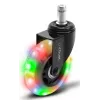 Gaming chair caster wheels TRUST GXT 701 LED gel wheels for swivel chairs, set of 5