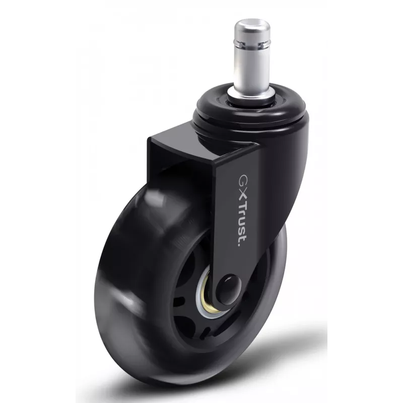 Caster wheels set for gaming chair TRUST 25804, 5 pcs, black, PP/PU, 225 g