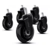 Caster wheels set for gaming chair TRUST 25804, 5 pcs, black, PP/PU, 225 g