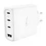 TRUST Maxo 65W indoor AC fast charger, 3x USB-C, 20V max, 2 m cable, white