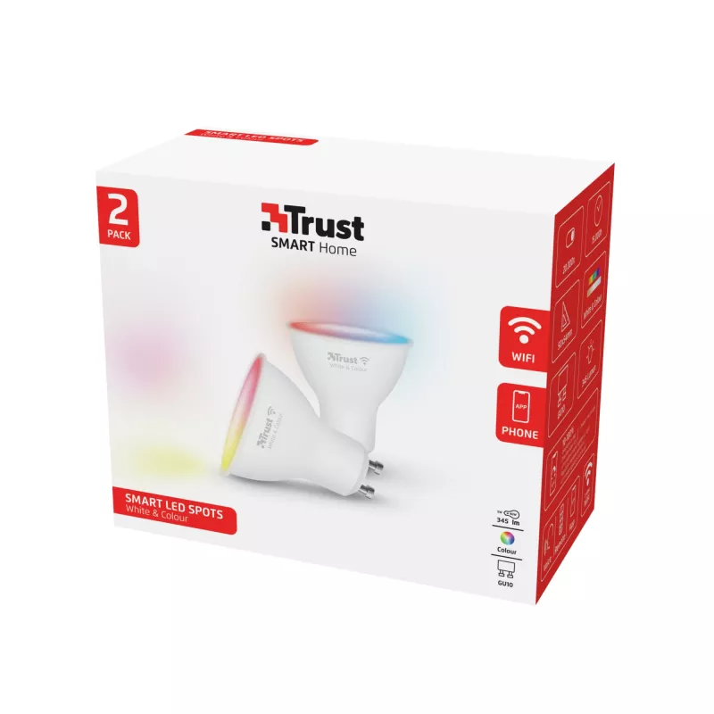 Smart bulb Trust 71292 Wi-Fi White 50mm x 50mm x 54mm