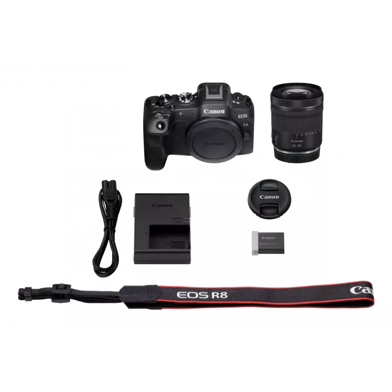 Canon EOS R8 + RF 24-105mm F4-7.1 IS STM MILC 24.2 MP CMOS 6000 x 4000 pixels Black