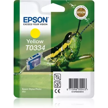 Epson Grasshopper Singlepack Yellow T0334, Yellow, Pigment-based ink, 17 ml, 1 pc(s)