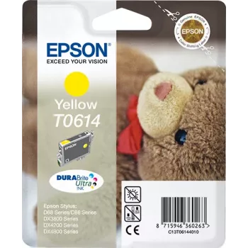 Epson Teddybear Singlepack Yellow T0614 DURABrite Ultra Ink, Yellow, Pigment-based ink, 8 ml, 1 pc(s)