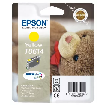 Epson Teddybear Singlepack Yellow T0614 DURABrite Ultra Ink, Yellow, Pigment-based ink, 8 ml, 1 pc(s)
