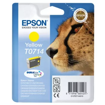Epson Cheetah Singlepack Yellow T0714 DURABrite Ultra Ink