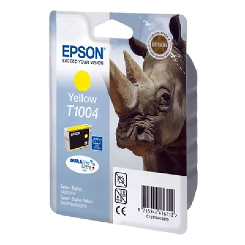 Epson Rhino Singlepack Yellow T1004 DURABrite Ultra Ink, Yellow, Pigment-based ink, 1 pc(s)
