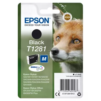 Epson T1281 Fox Singlepack Ink Cartridge Black