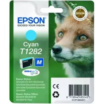 Epson Fox Singlepack Cyan T1282 DURABrite Ultra Ink