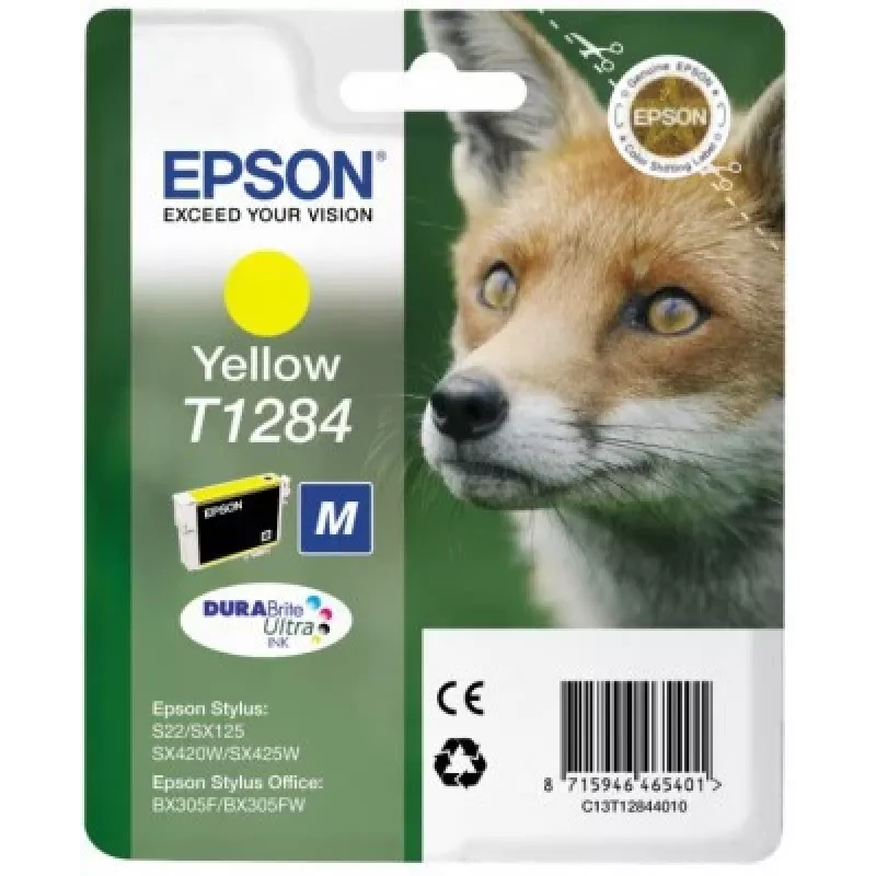 Epson Fox Singlepack Yellow T1284 DURABrite Ultra Ink