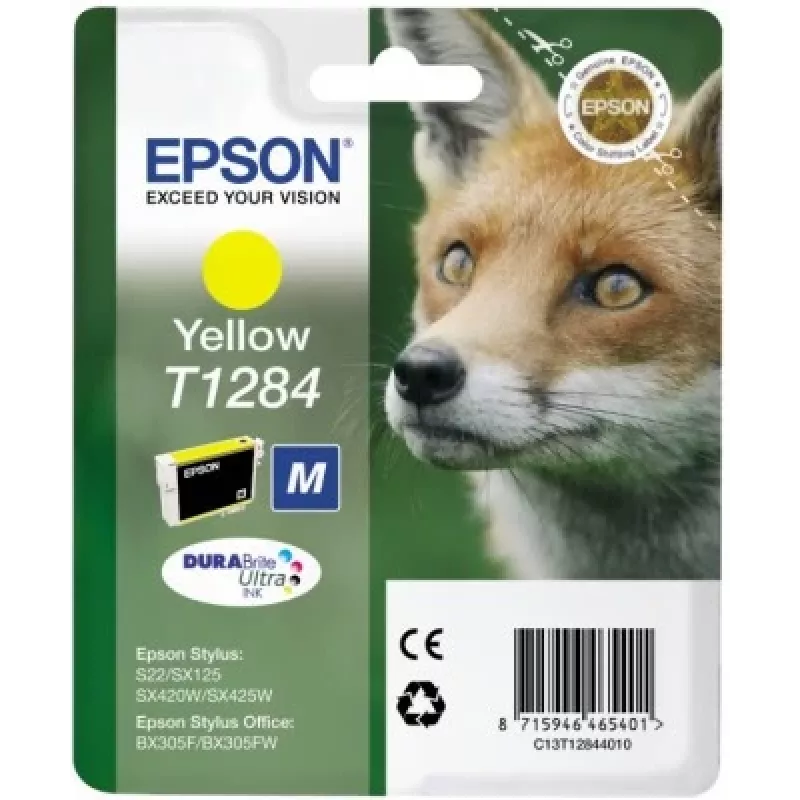 Epson Fox Singlepack Yellow T1284 DURABrite Ultra Ink