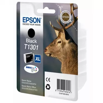 Epson Stag Singlepack Black T1301 DURABrite Ultra Ink, Black, Pigment-based ink, 1 pc(s)