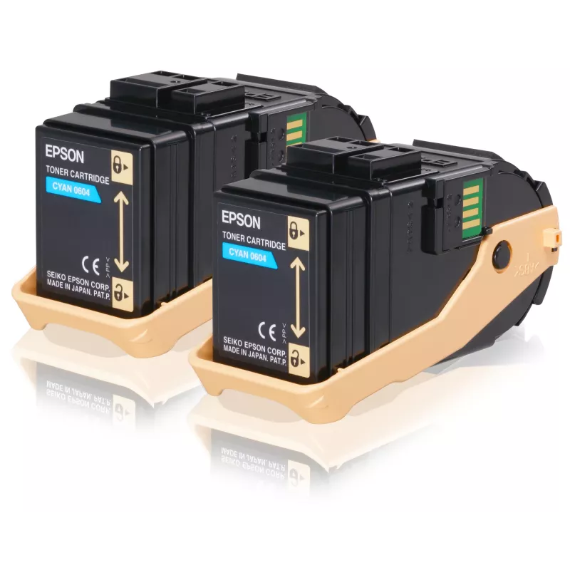 Epson Double Pack Toner Cartridge Cyan 7.5kx2, 7500 pages, Cyan, 1 pc(s)