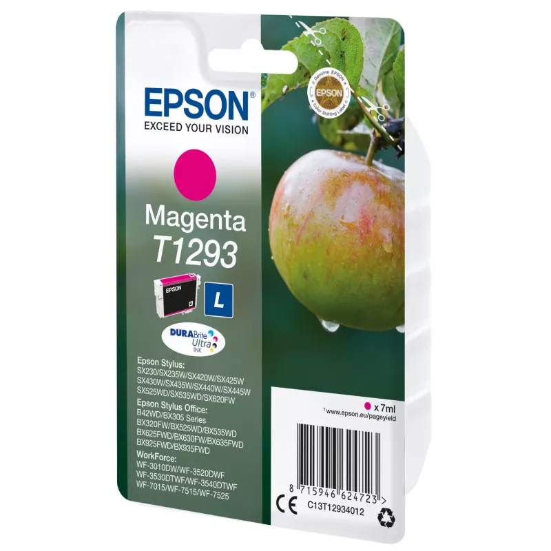 Epson Apple Singlepack Magenta T1293 DURABrite Ultra Ink, Magenta, Pigment-based ink, 7 ml, 1 pc(s)