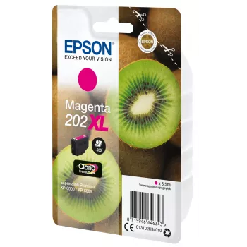 Epson Kiwi Singlepack Magenta 202XL Claria Premium Ink, High (XL) Yield, Magenta, Pigment-based ink, 8.5 ml, 1 pc(s), 650 pages