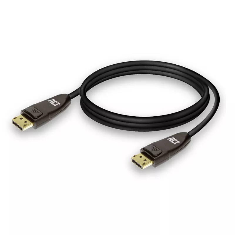 ACT DisplayPort 1.4 cable 8K, 1m, 1 m, DisplayPort, DisplayPort, Male, Male, Black