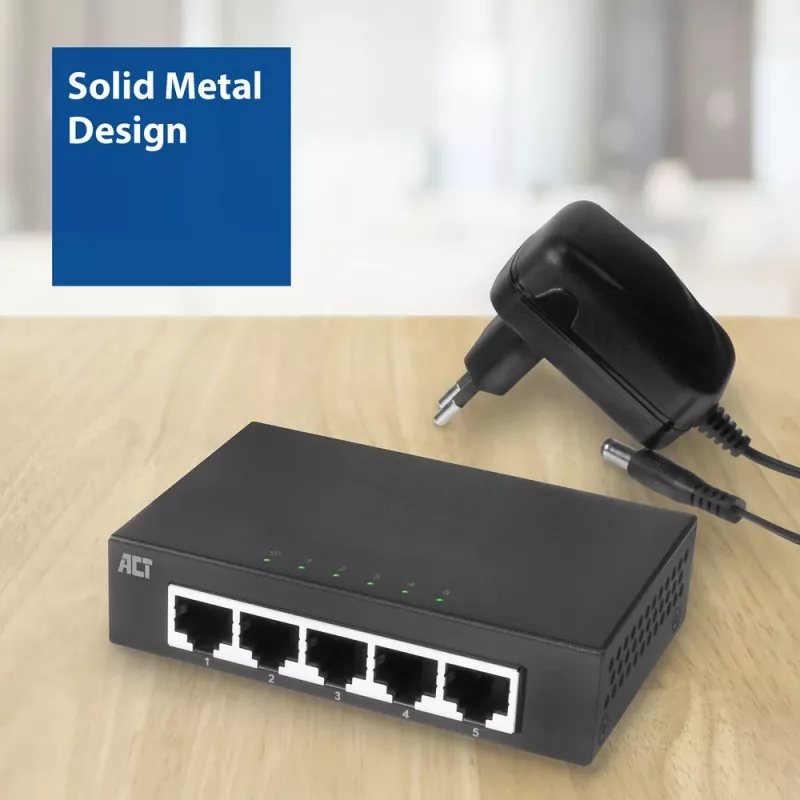 Unmanaged Switch ACT AC4415 Gigabit Ethernet 5 Ports 10 Gbit/s