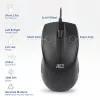 ACT Wired full-size optical mouse 1000 DPI, silent click, eco-friendly, made from recycled materials
